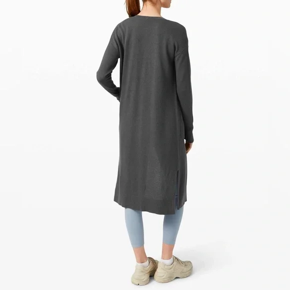 Lululemon Lunar Lengths Wrap Sweater Graphite Grey - Picture 12 of 12